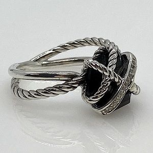 DAVID YURMAN Sterling Silver Cable Wrap Black Onyx